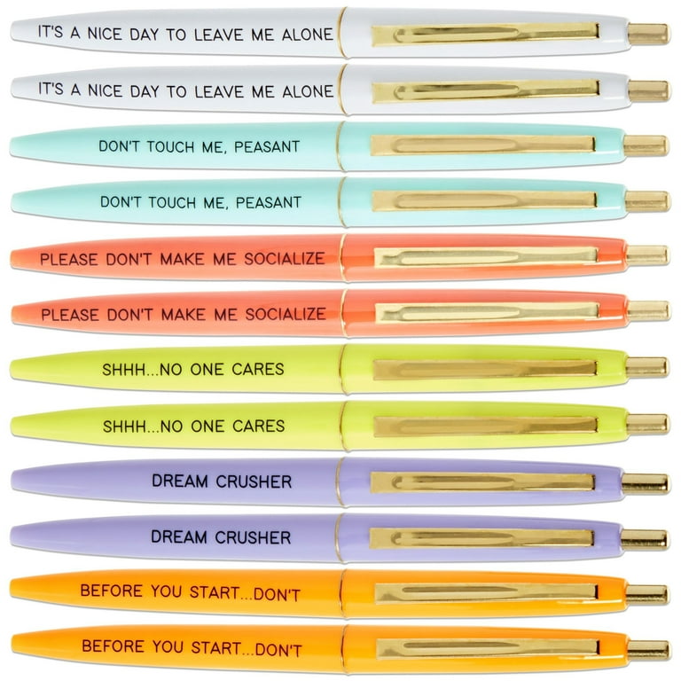 Days of the Week Pens, Moody Pens, Sarcastic Pens, Funny Pens, Sassy Pens,  Work Pens, Snarky Pens, Papermate Inkjoy Pens, Refillable Pens 
