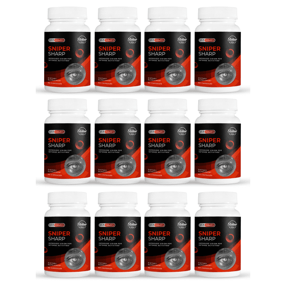 12 Pack Sniper Sharp, improved vision for intense activities-60 Capsules x12