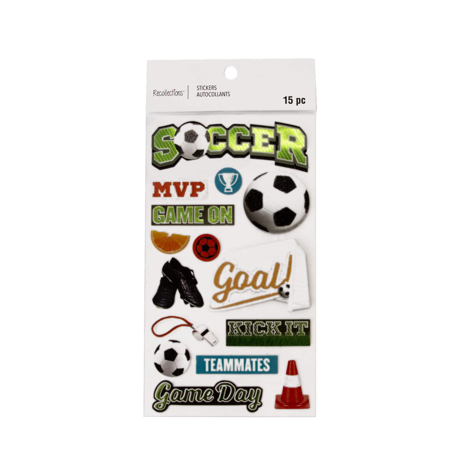 Recollections Soccer Stickers, 12 Pack