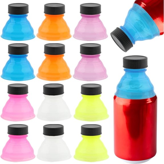 12 Pack Soda Can , 6 Colors Coke Cover Spill-proof Soda Can Lid, Covers for , Energy Drinks, Juice, Sodas Accessories Ideal for Picnic, Beach Parties, Outdoor
