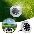 thumbnail image 1 of 12 Pack Solar Garden Lights Outdoor - 8 LED Solar Ground Lights, Waterproof In-Ground Landscape Lighting for Pathway, Lawn, Patio, Yard, and Walkway, 1 of 6