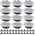 12 Pack Solar Lights Outdoor Garden 8 LED Solar Disk Lights Outdoor