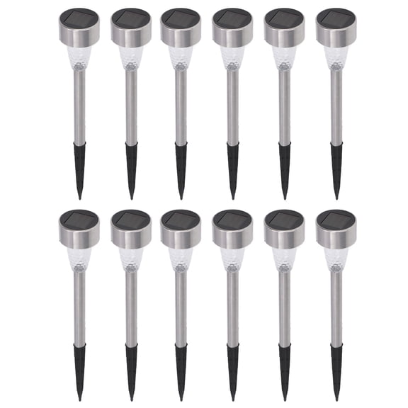 12-Pack Solar-Powered RGB Lawn Lights - Light Sensor & IP44 Waterproof - Perfect for Gardens, Parks, and Pool Areas with LED Technology