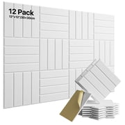 12 Pack Sound Proof Foam Panels for Walls, Self-Adhesive Acoustic Panels Sound Absorbing, 12" X 12" X 0.4" High Density Soundproof Wall Panels Tiles for Door, Ceiling, Home Office