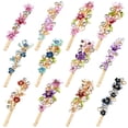 thumbnail image 1 of 12 Pack Sparkly Glitter Crystal Hair Jewelry Rhinestone Butterfly Flower Hair Clips Metal Side Hair Pins Fine Bang Hair Bobby Pins Decorative Hair Barrettes Fancy Accessories for Women Girls, 1 of 4