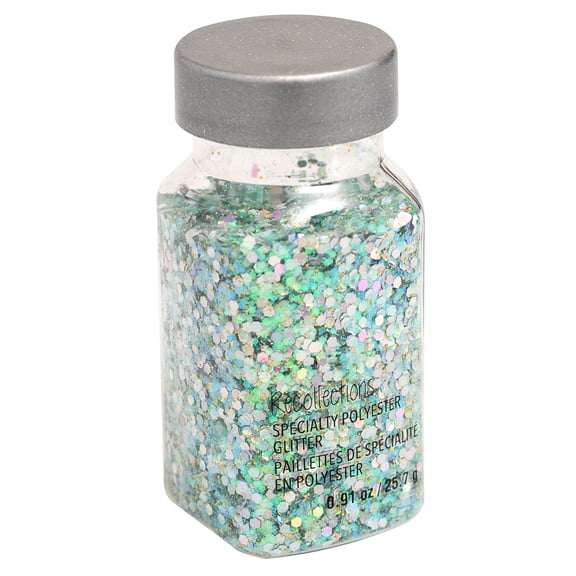 Recollections Specialty Polyester Mint & Gold Glitter, 12 Pack
