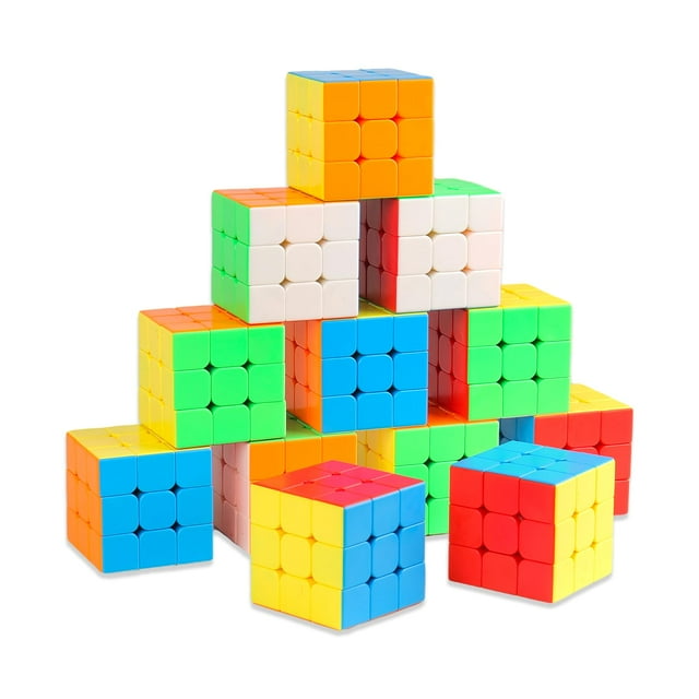 12 Pack Speed Cube 3x3 Set, Stickerless Cube 3X3, Party Favors for All