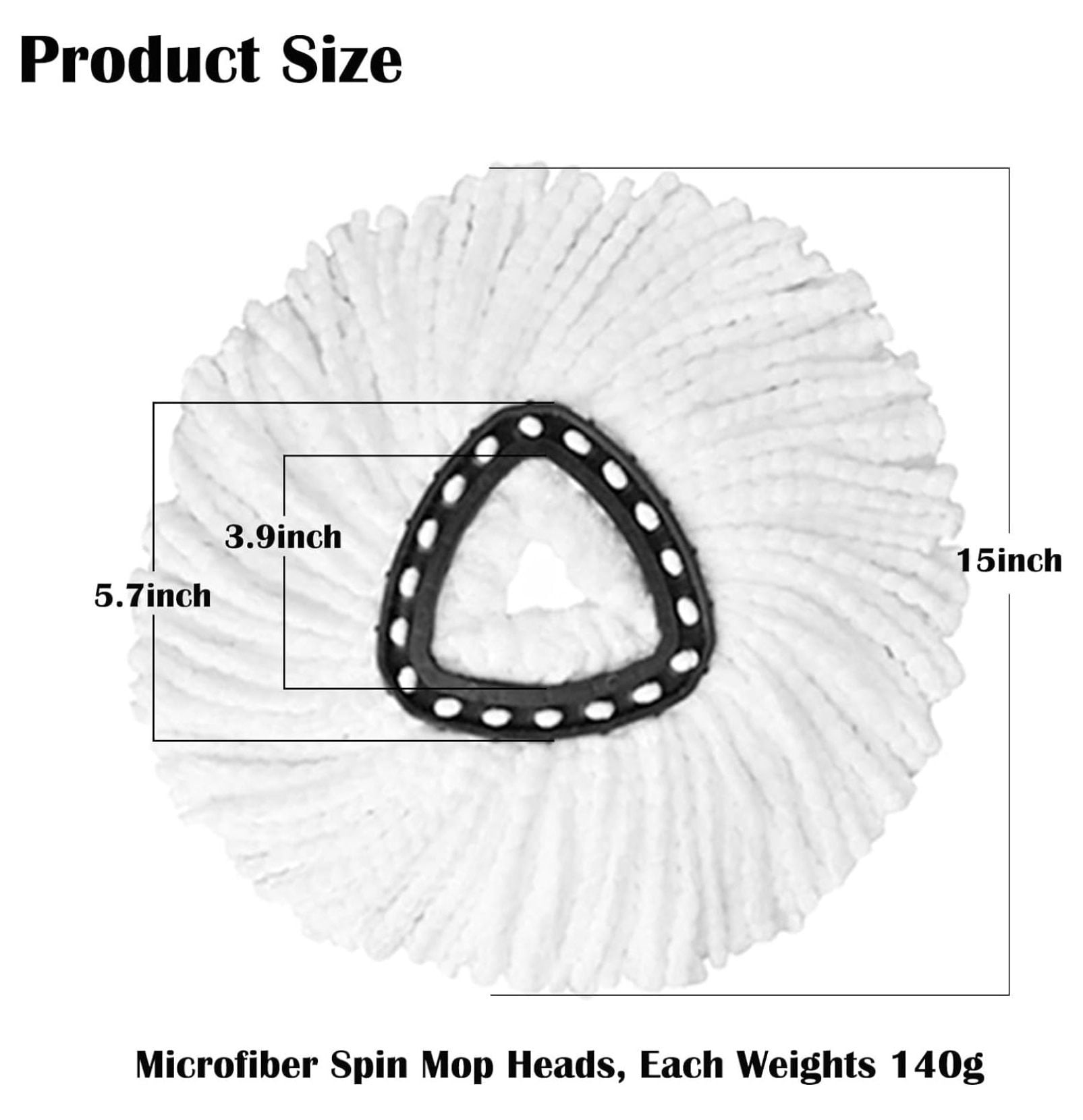 12 Pack Spin Mop Replacement Heads, 100 Microfiber Spin Mop Refill for