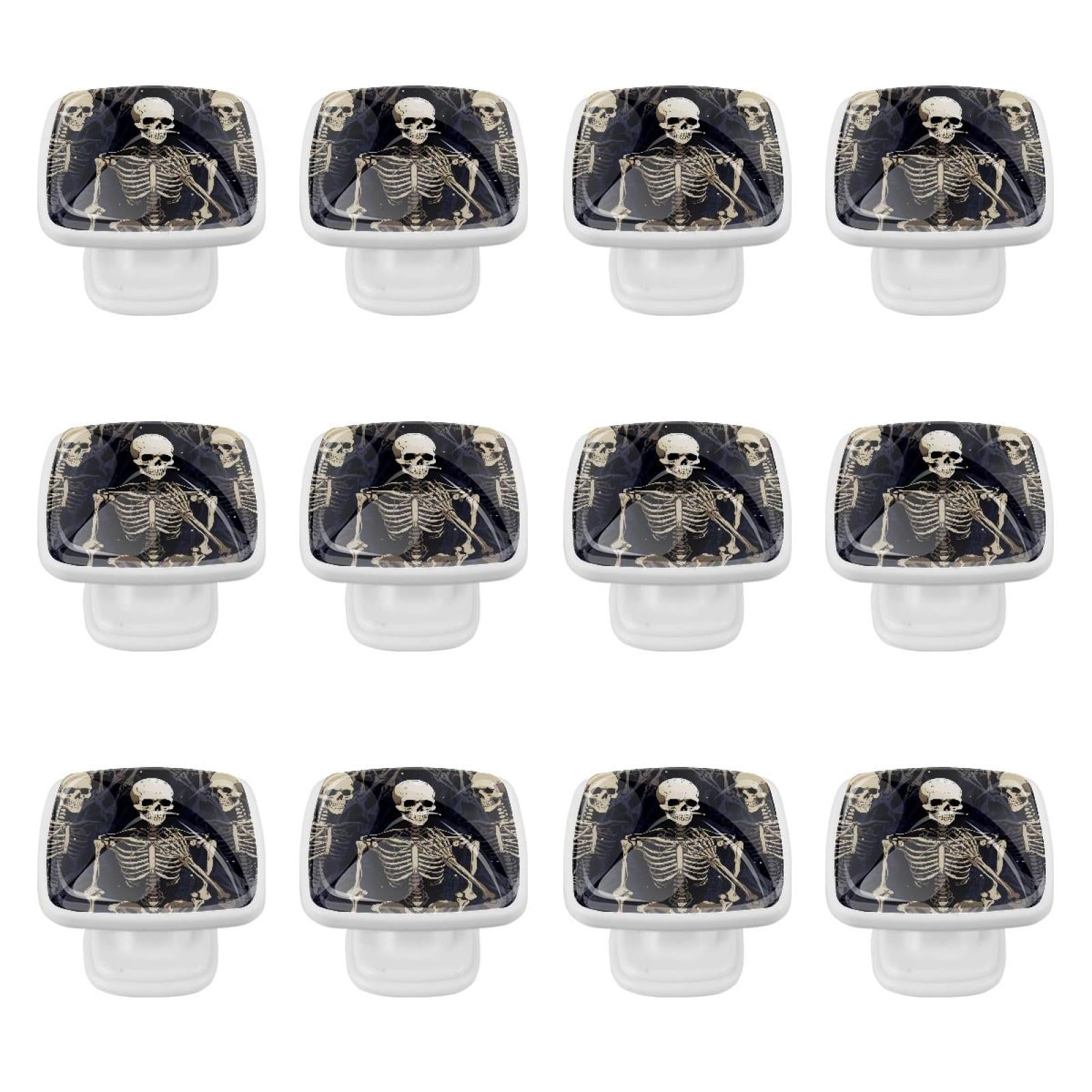 Skeleton Drawers 12 Pack Square Kitchen Cabinet Knobs, Skeleton Drawer Pulls, Cabinet ...