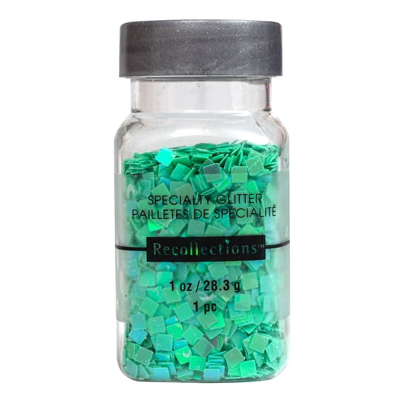 Recollections Square Shaped Specialty Glitter, 12 Pack