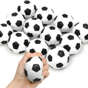 12 Pack Squeezable Stress Soccers - Excellent Anti-Stress Balls - Relaxation Gadgets, Fidget Toys, Party Favors, Ball Games