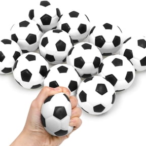 12 Pack Squeezable Stress Soccers - Excellent Anti-Stress Balls - Relaxation Gadgets, Fidget Toys, Party Favors, Ball Games