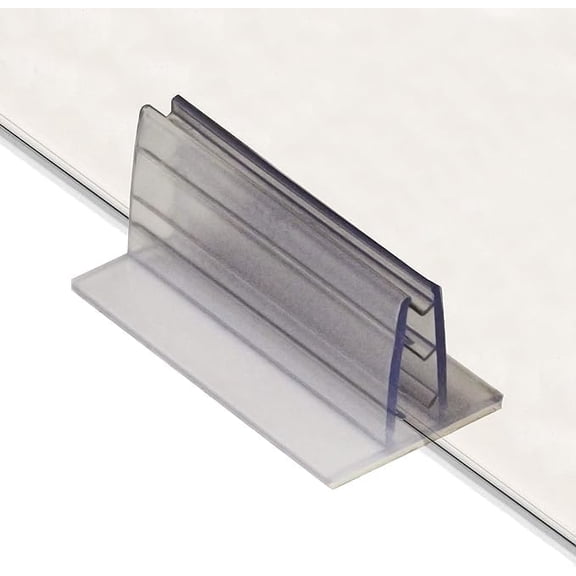 12 Pack - Stabilizing Clips for Plexiglass Sneeze Guard - Secures Acrylic Shield to Table, Desk, Countertop$$Office