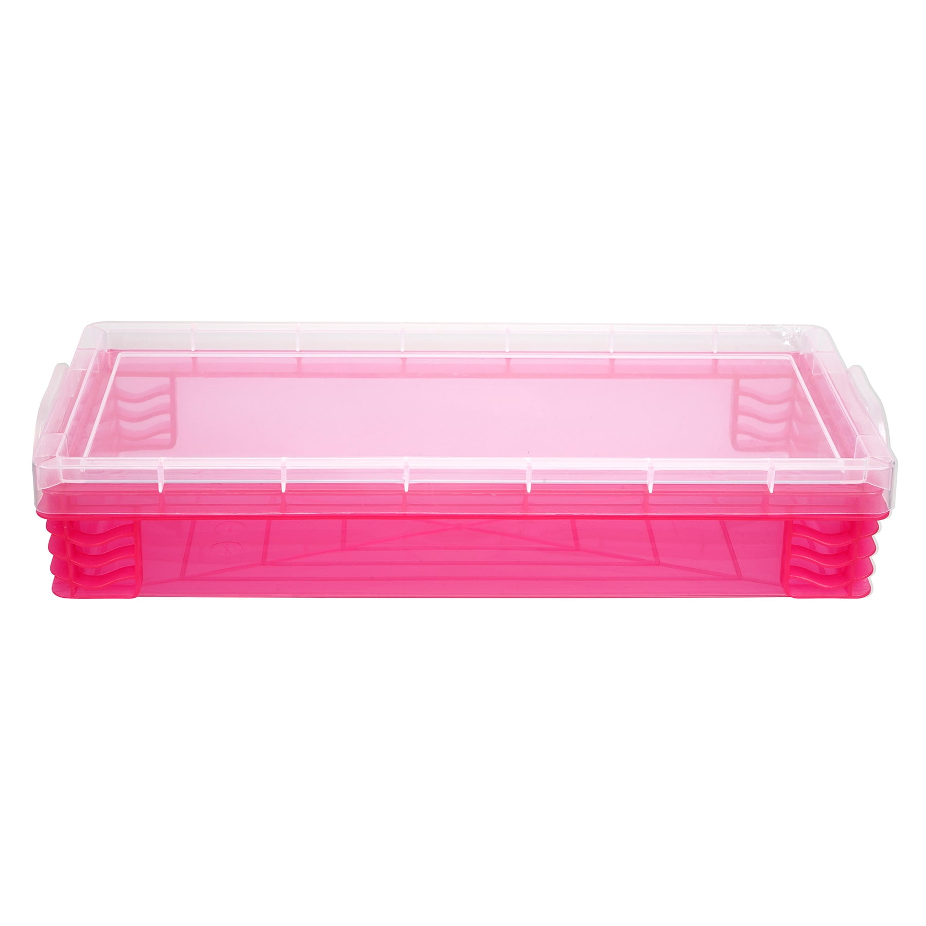Teal Plastic Stacking Pencil Box by Simply Tidy Durable Case