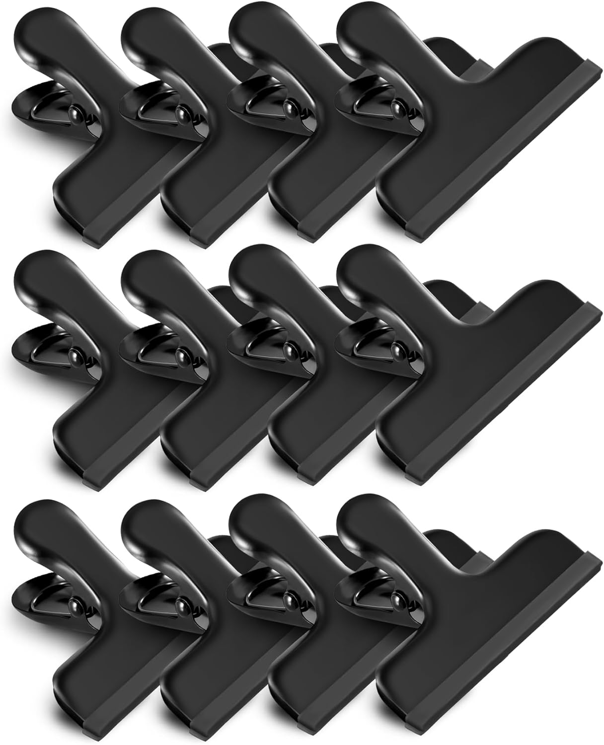 12 Pack Stainless Steel Chip Bag Clips Covered with Silicone NO More