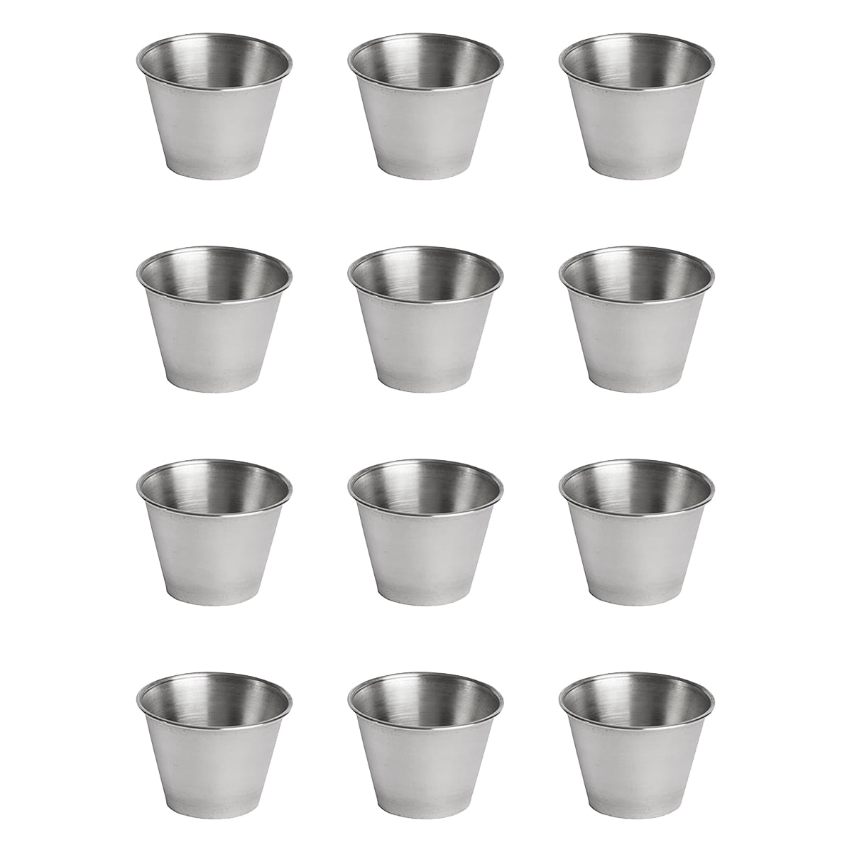 12 Pack Stainless Steel Condiment Sauce Grade Dipping