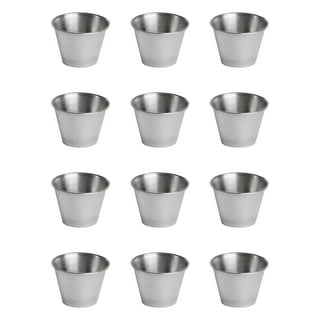 Biioistle sauce cups reusable portion condiment containers small ramekin  dipping sauces round bowls butter warmer small stainless steel bowl ramakan