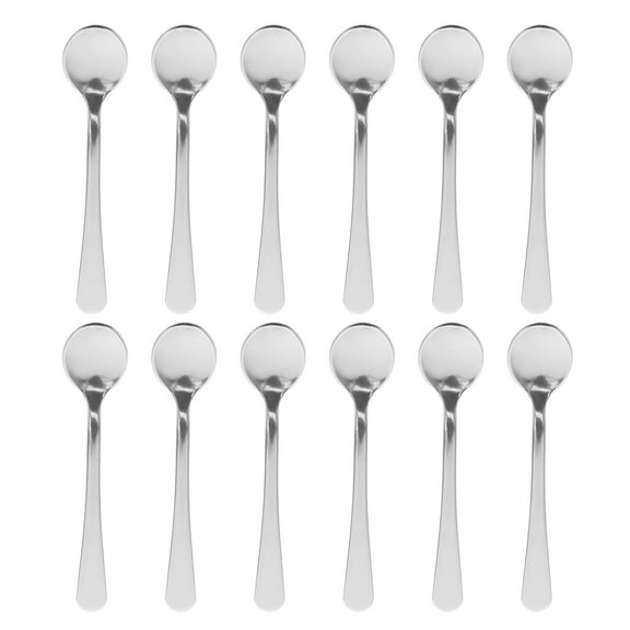 Supvox Dessert Tasting Spoon Stainless Steel 304 Silver 12-Pcs
