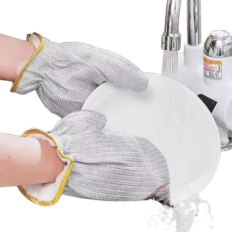 12 Pack Stainless Steel Metallic Fiber Scrubber, Non-Scratch Heavy-Duty ...