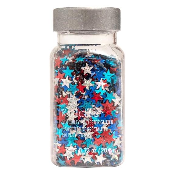 Recollections Star Spangle Specialty Polyester Glitter, 0.73oz., 12 Pack