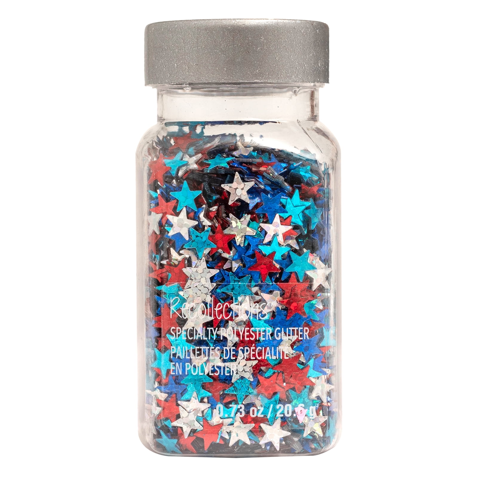 Recollections Star Spangle Specialty Polyester Glitter, 0.73oz., 12 Pack