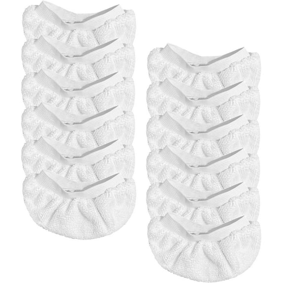 12 Pack Steam Cleaner Accessories for Most Handheld Steam Cleaner - Microfiber Cloths Cover Compatible with Bissell Steam Shot, Dupray, PurSteam, Comforday Steam Cleaner