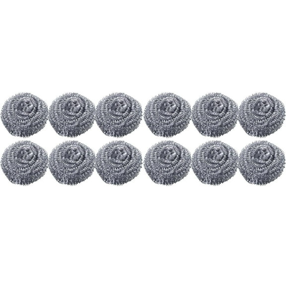 12 Pack Steel Wool Scrubber, Cleaning Pads,Metal Kitchen Scrubbing Sponges, Dishwashing Scouring Pads Heavy Duty, Stainless Steel Scrubbers for Cleaning Dishes Pots And Pans Bathroom Oven