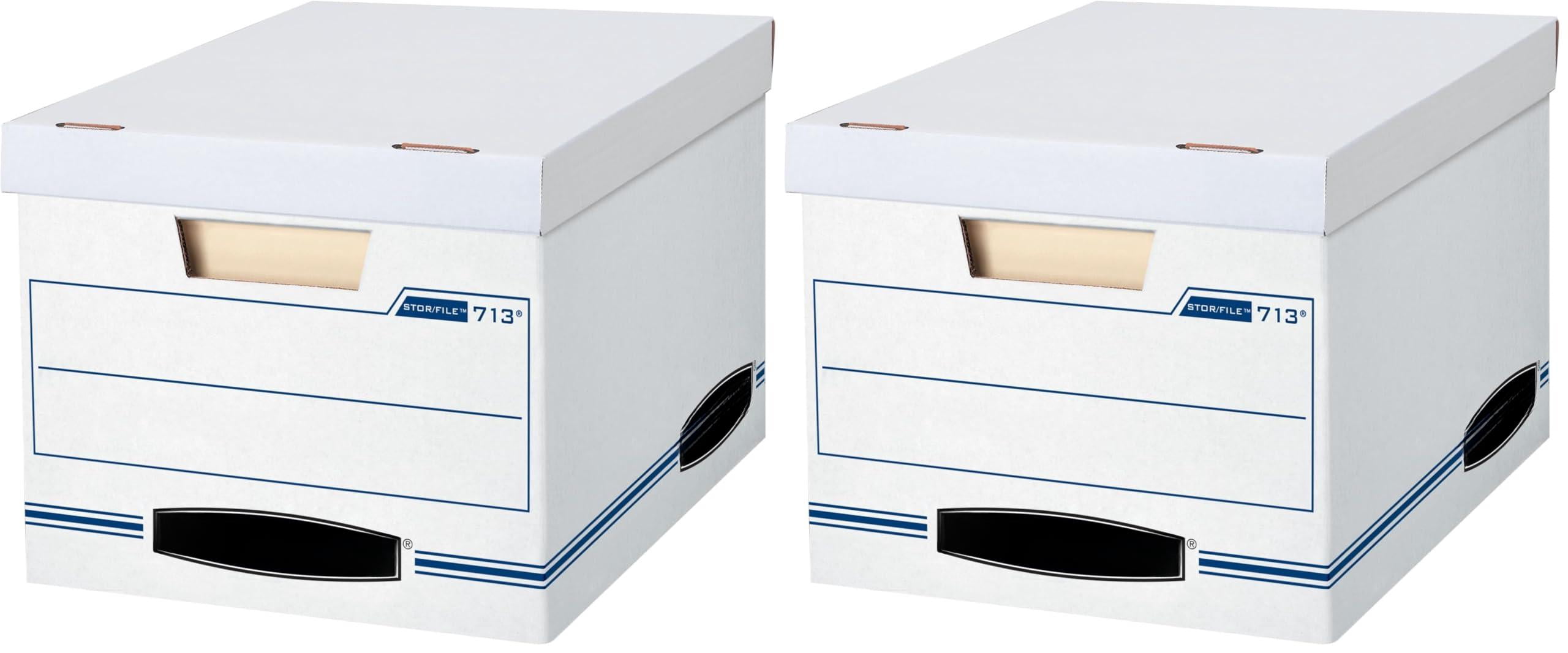 12 Pack Stor/file Basic Duty File Storage Boxes Standard Assembly Lift ...