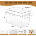 thumbnail image 1 of 12 Pack  Storage Bins with Lids, Stackable Plastic Containers for Home Office Bedroom Organization, 1 of 7