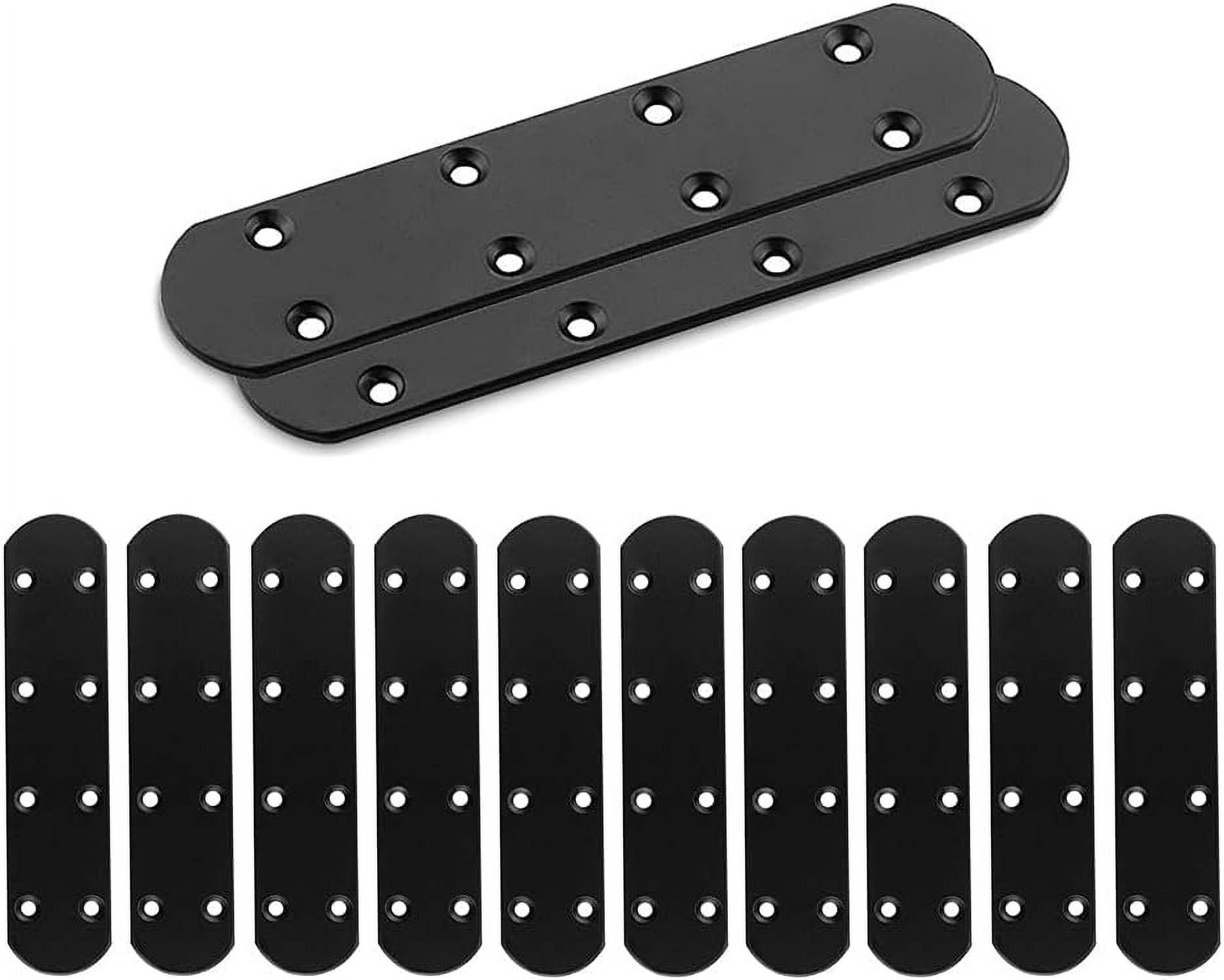 12 Pack Straight Steel Brace, Straight Corner Bracket, 168mm x 38mm x