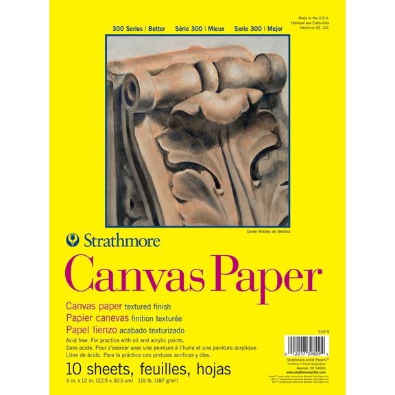 Strathmore 300 Series Canvas Pad, 9" x 12", 12 Pack