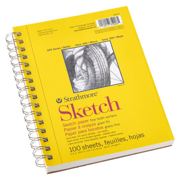 Strathmore 300 Series Wired Sketch Paper Pad, 12 Pack
