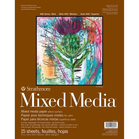 Strathmore 400 Series Mixed Media Paper Pad, 12 Pack