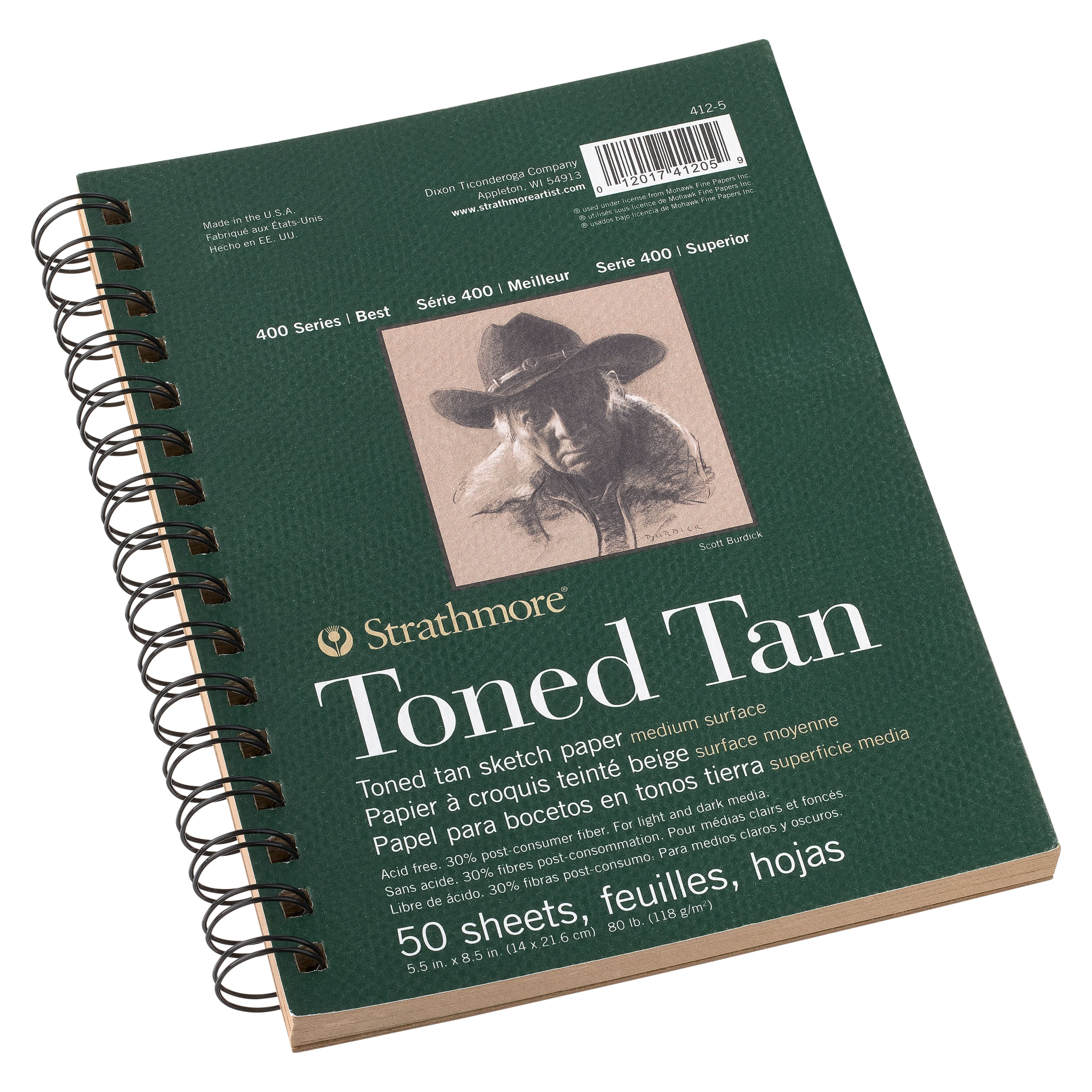 TONED TAN PAPER: Sketchbook, 8.5x11 Inches, 80 Pages, 90 gsm. Drawing book/  Art book/ sketch pad