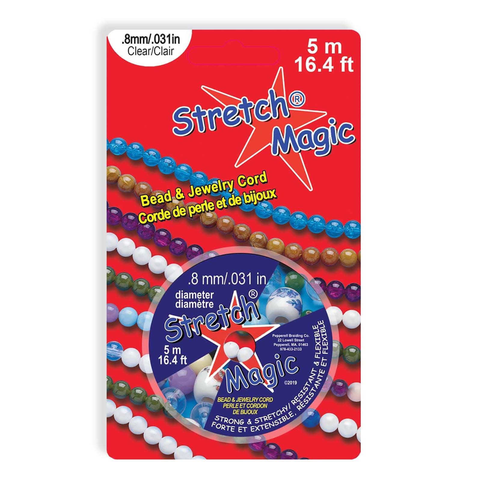 12 Pack Stretch Magic® 0.8mm Clear Bead & Jewelry Cord