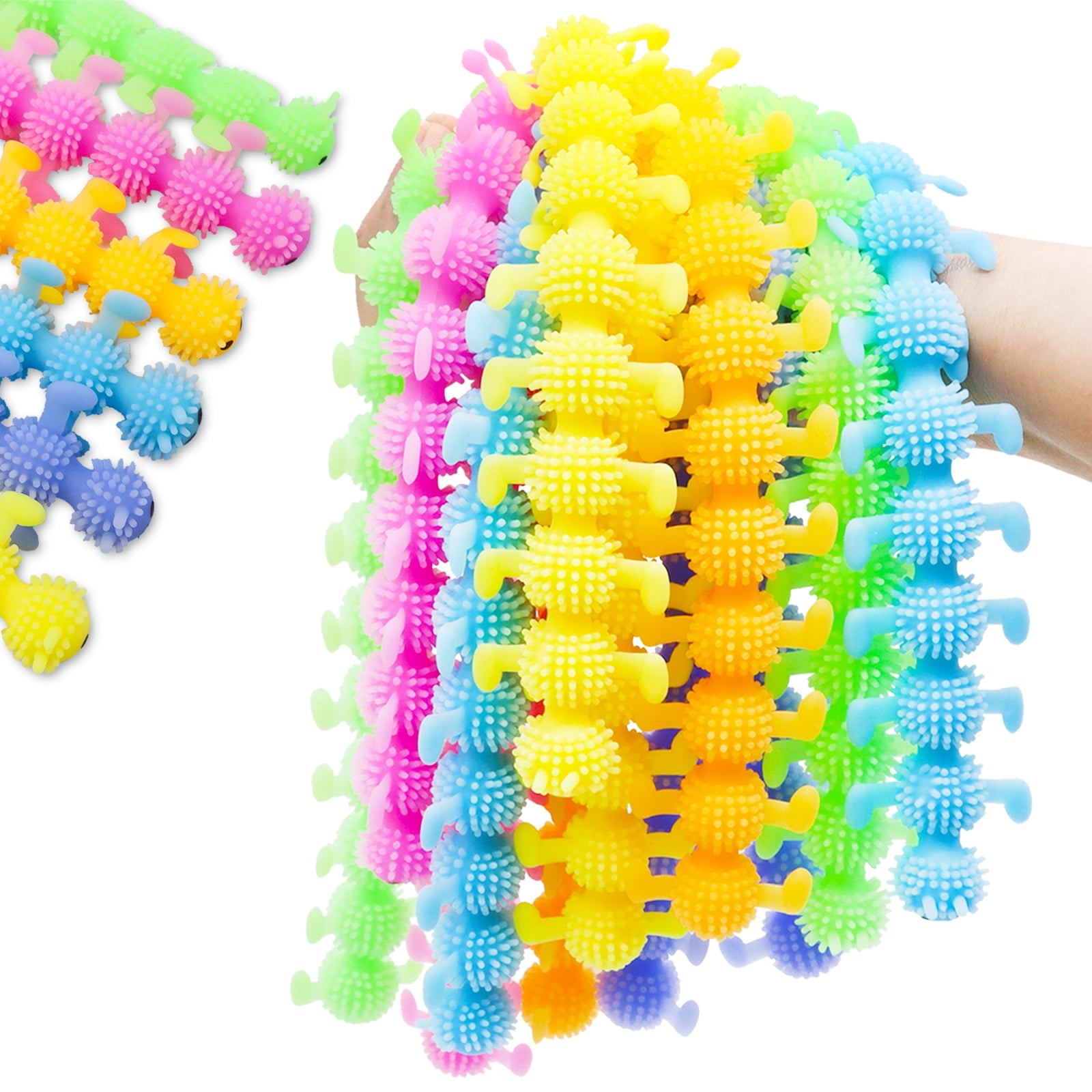 7 Pcs Sensory Fidget Toys For Kids,6 Pack Textured Worry Stone+1 Pack Rainbow Variable Fidget Ball, Fidget Toys For Kids, Fidget Toys Adults, Fidget Toys, Quiet Fidget Toys, Quiet Fidget Toys