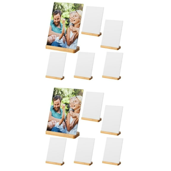 12 Pack Sublimation Photo Frames Blanks 5 X 7 Inch Heat Transfer Metal Picture Frames with Wood Base DIY Photo Prints