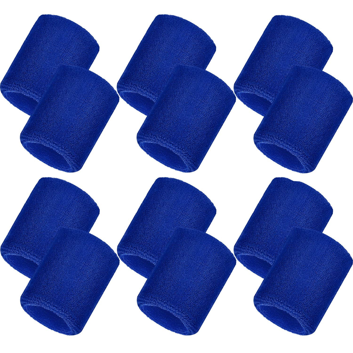 12 Pack Sweatbands Sports Wristband Cotton Sweat Band for Men and Women