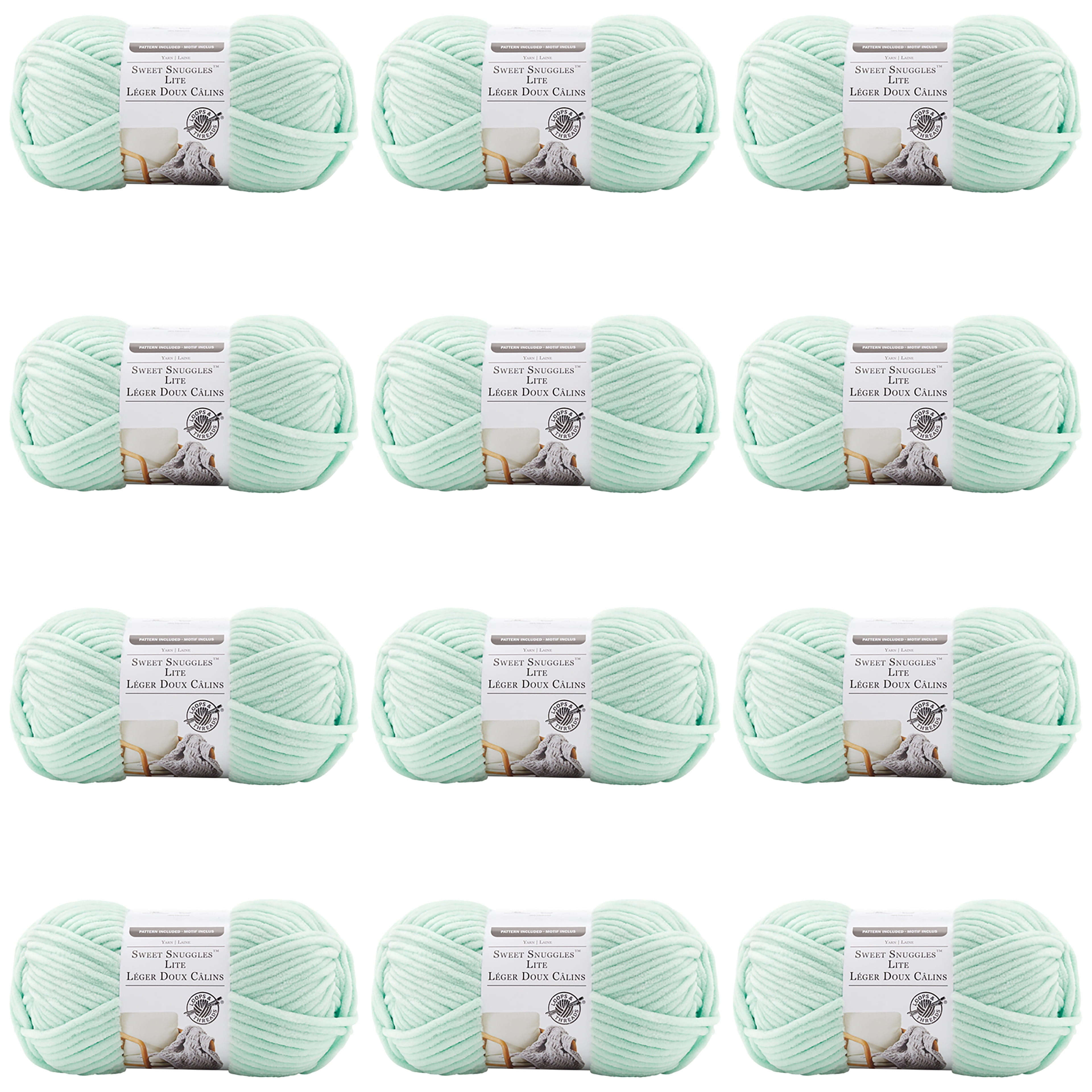 Loops & Threads Sweet Snuggles Lite Yarn, 12 Pack