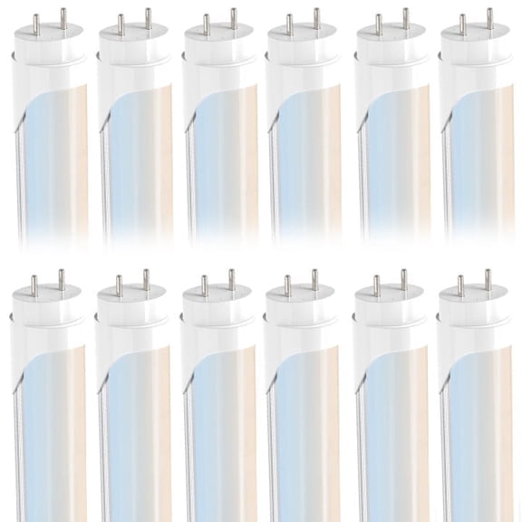 JESLED T8 LED 4FT Tube Lights, Type A+B, 24W, 3200LM, 6 Colors 3000K|3500K|4000K|5000K|6000K|6500K,Frosted Cover,12Pack