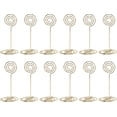 thumbnail image 1 of 12 Pack Table Number Card Holders Photo Holder Stands Place Paper Clips, Shape (Gold), 1 of 5
