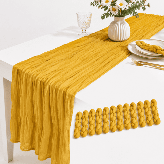 Rustic Modern Table Runner 12 Pack Table Runner 10ft Cheesecloth Rustic Gauze Runners Romantic ...