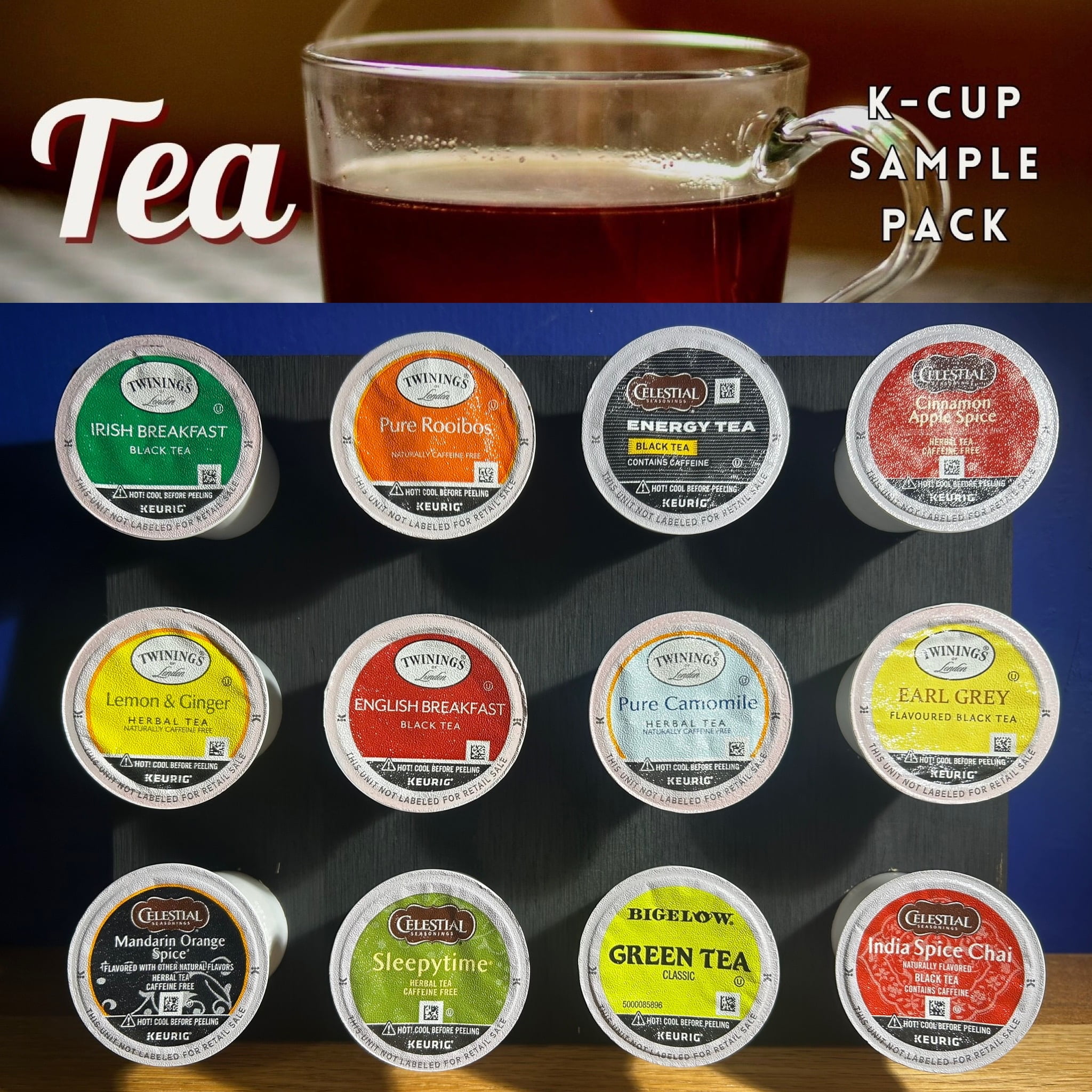 12Pack Tea KCup Sampler, 12 Different Flavors