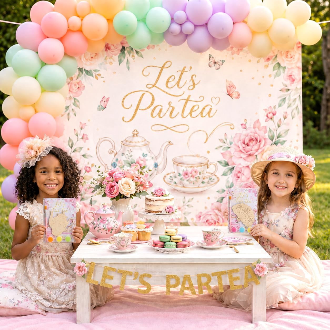 12 Pack Tea Party Favors for , Floral Wooden Painting Kits ...