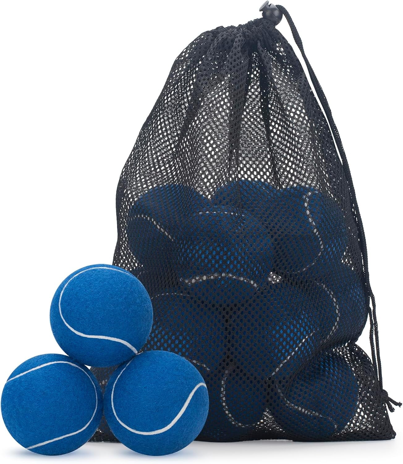 12 Pack Tennis Balls, Advanced Pressure Training Tennis Balls Practice Balls, Tennis Balls for Dogs, Thickened Tennis with Mesh Bag for Transport, Beginner Exercise Ball, Sturdy High Elastic