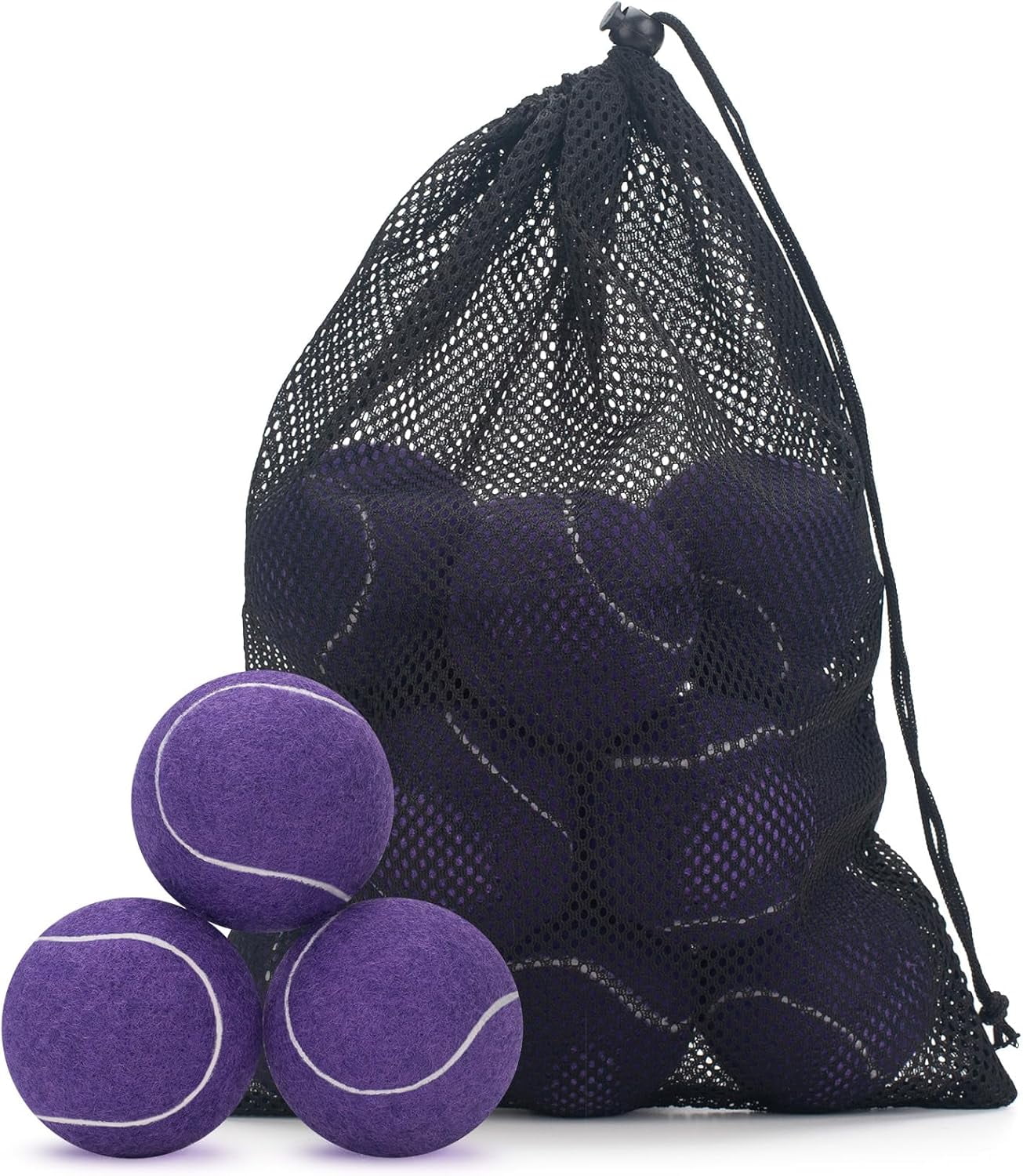 12 Pack Tennis Balls, Advanced Pressure Training Tennis Balls Practice Balls, Tennis Balls for Dogs, Thickened Tennis with Mesh Bag for Transport, Beginner Exercise Ball, Sturdy High Elastic