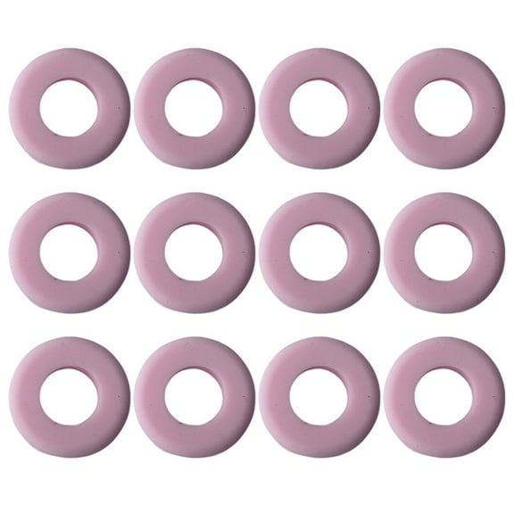 12 Pack Tennis Racket Vibration Dampeners Silicone Shock Absorber for String Noise Reduction for Tennis Squash Racquets Multi Color(Pink)