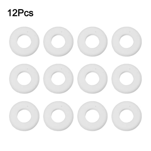 12 Pack Tennis Racket Vibration Dampeners Silicone Shock Absorber for String Noise Reduction for Tennis Squash Racquets Multi Color(White)