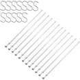 thumbnail image 1 of 12 Pack Tension Rods for Windows 28 to 48 Inch Spring Tension Rod Adjustable Metal No Drill Curtain Rod for Windows, Shower, Door, Kitchen (White, 12 Pack), 1 of 5