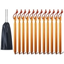 12 Pack Tent Stakes, Ground Metal Camping Aluminum Tent Pegs, Lightweight Tent Stakes Heavy Duty Spikes Camping Accessories